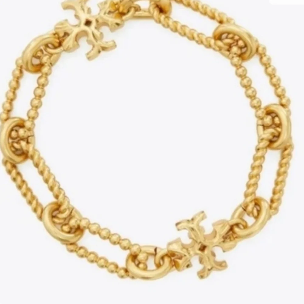 Tory Burch Gold Double Chain Bracelet - Picture 4 of 4